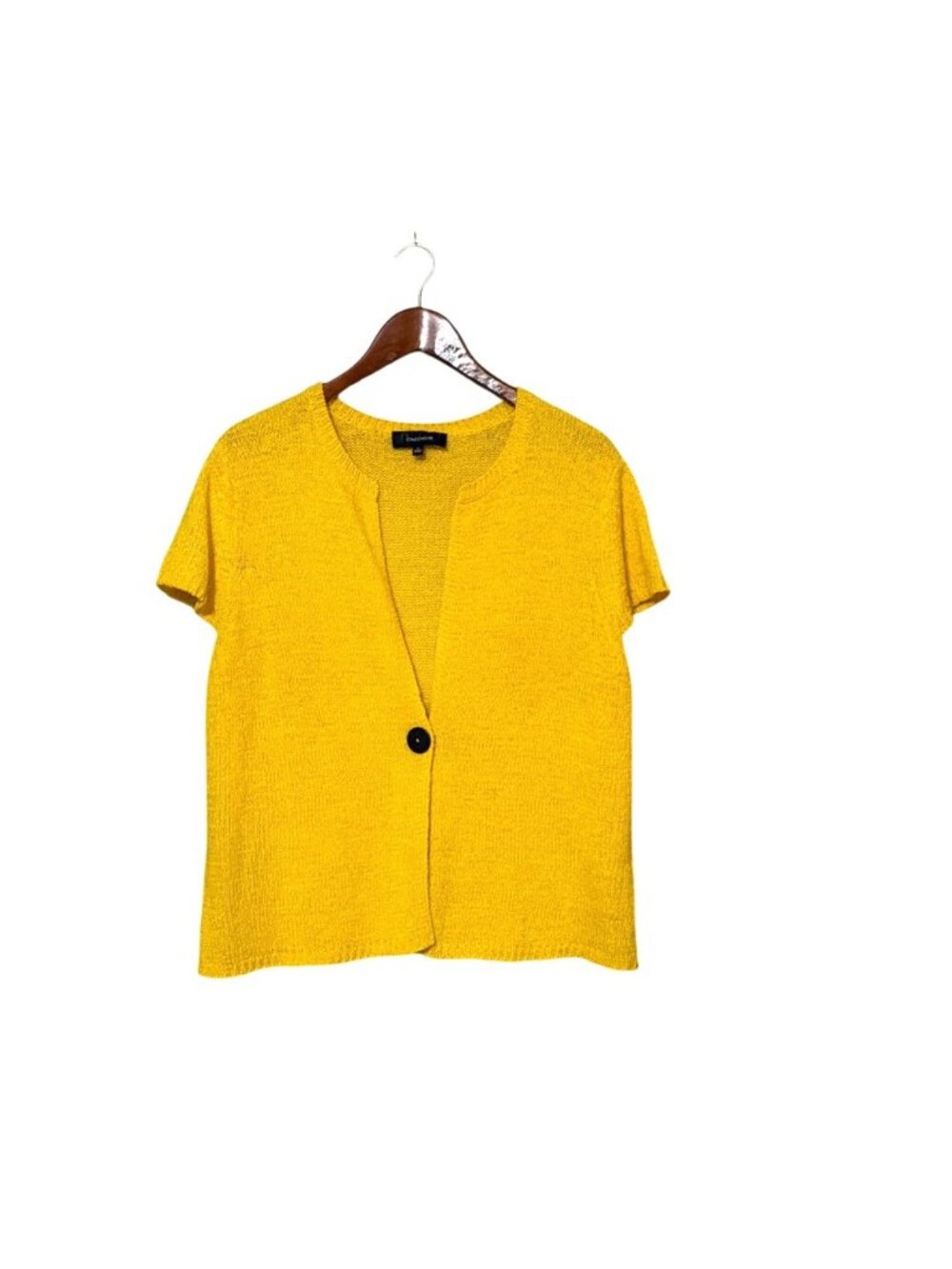 Yellow Jones Wear Short-Sleeve Knit Cardigan XL Made In Taiwan